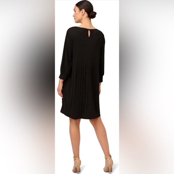 Adrianna Papell Pleated Knit Crew Neck Dress size small ❤️🔥❤️🔥 - Picture 2 of 10